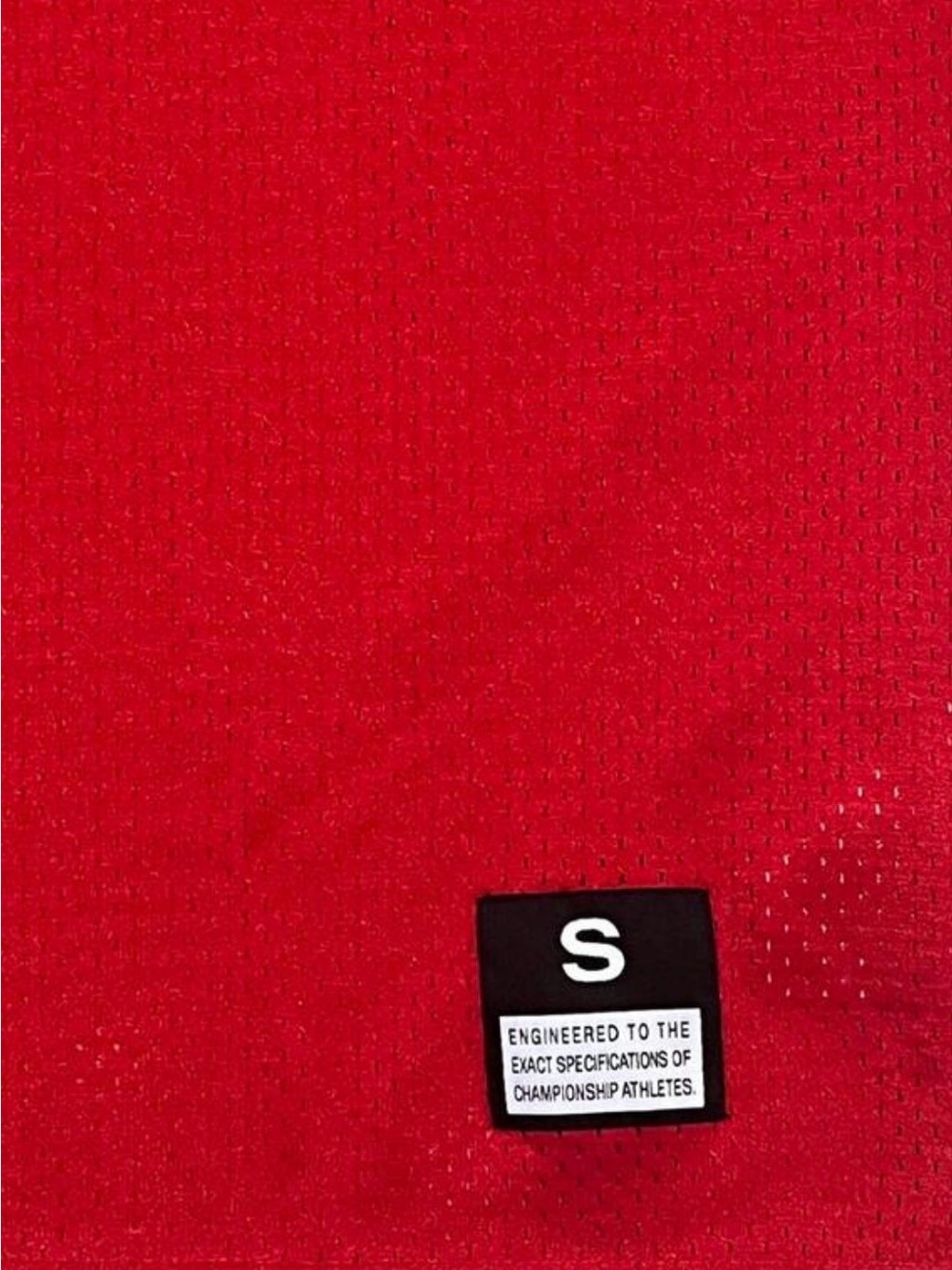 Nike Red Athletic Short Sleeve Jersey with White Swoosh - Picture 3 of 3